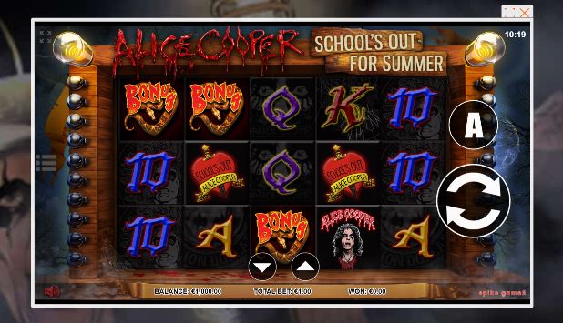 alice cooper slot in-game view